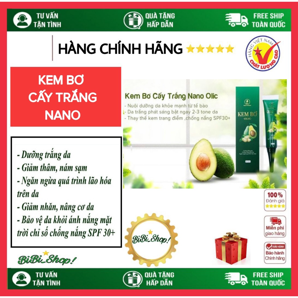 [Kho Sỉ] Kem Bơ_Olic, Kem_Bơ_Cấy_Trắng_Nano_Olic [Hàng_Chính_Hãng]