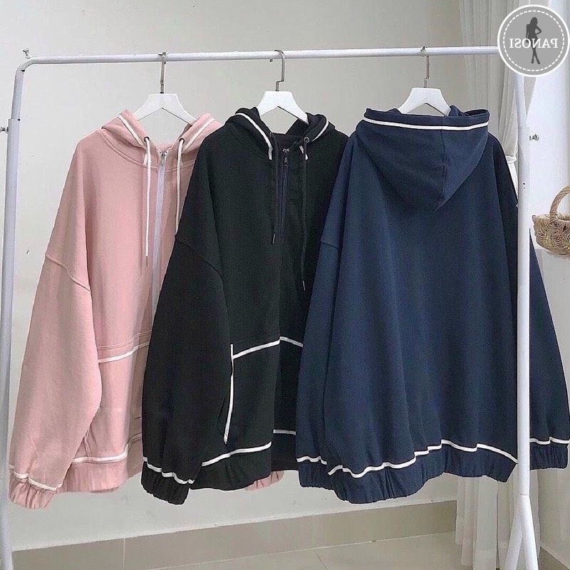 Áo Hoodie nữ chạy viền ấm áp PANOSI , Áo khoác bomber nữ dày dặn 2021 - Mã A497