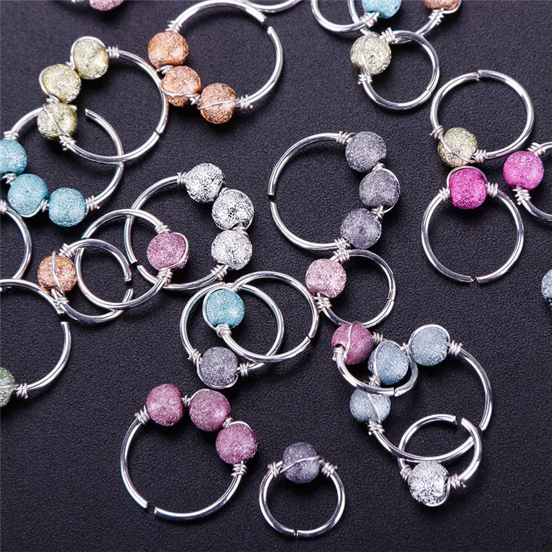 Set 3 khuyên mũi tròn đính hạt