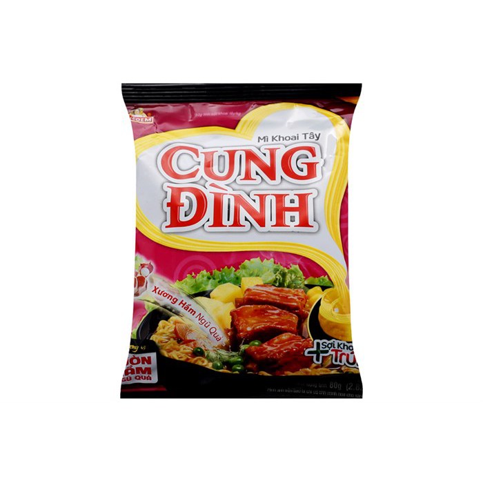 Combo 5 gói Mì khoai tây Cung Đình các vị gói 79g