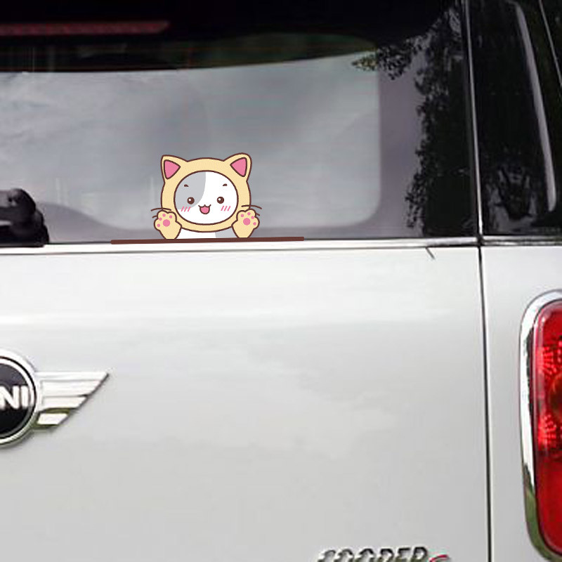 Sticker Dán Trang Trí Xe Hơi Chống Thấm Nước Họa Tiết Hoạt Hình Vui Nhộn