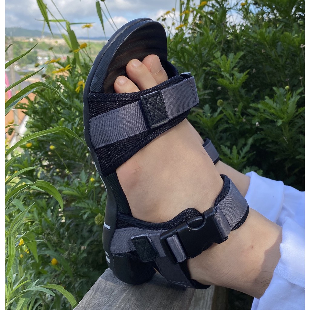 DÉP SANDAL NAM SUNSESS  MÀU XÁM AMSE2 - GIÀY SANDAL QUAI HẬU THỜI TRANG PHÁ CÁCH