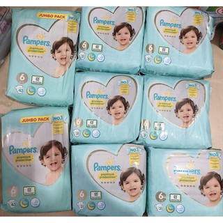 Bỉm dán Pampers Anh Premium Protection số 5 (11-16kg)47 miếng, số 6 (13kg+)43 miếng. Hàng xách tay