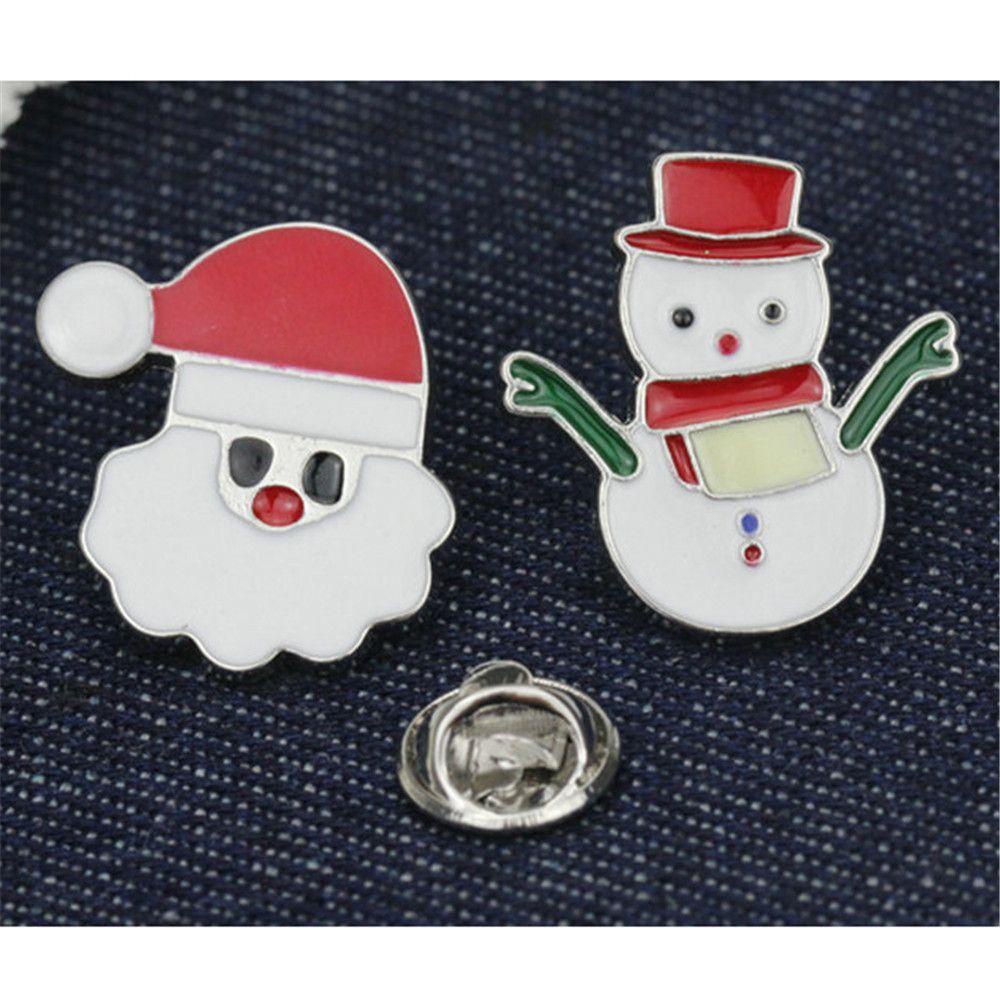 Ghim Cài Áo Bằng Thiếc Hình Vòng Hoa Giáng Sinh Dễ Thương