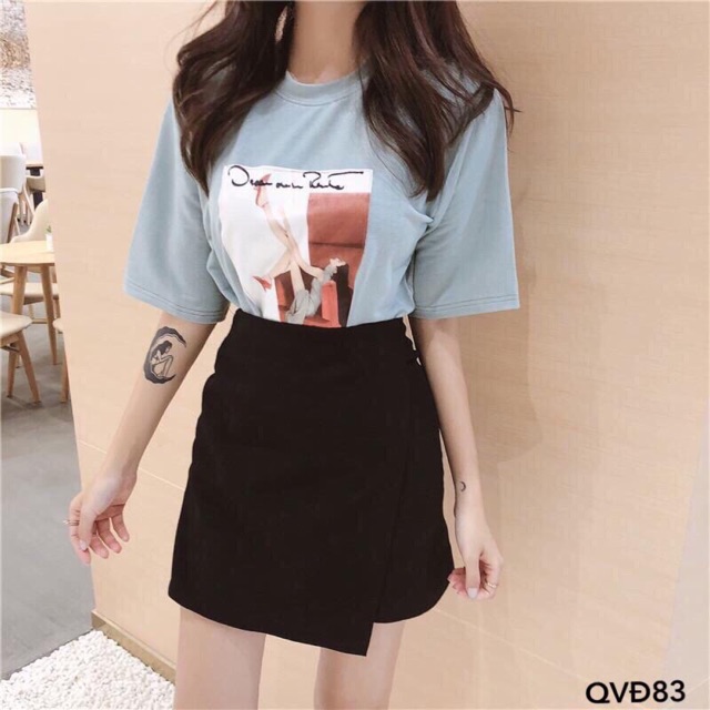 💖Quần váy thiết kế đắp chéo bigsize 33-40