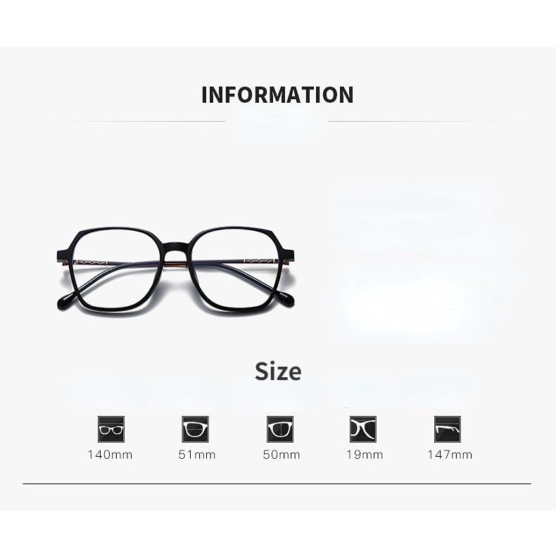 Phiên bản Hàn Quốc của kính chống bức xạ dành cho phụ nữ hình dạng không đều kính chống ánh sáng xanh Kính máy tính 0 °