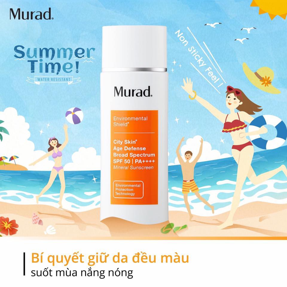 Kem Chống Nắng Khoáng Chất Ngăn Ngừa Nám Murad City Skin Age Defense Broad Spectrum SPF 50 PA++++