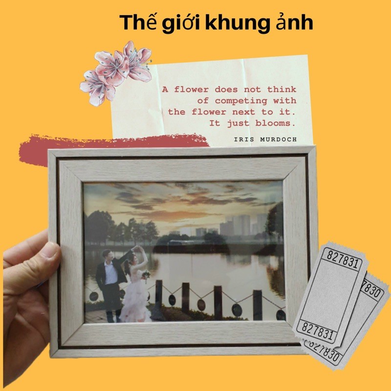 Khung ảnh để bàn tiệc cưới viền đẹp nhiều màu sắc, kích thước 13x18 tặng chân để bàn, free in ảnh kèm theo | BigBuy360 - bigbuy360.vn