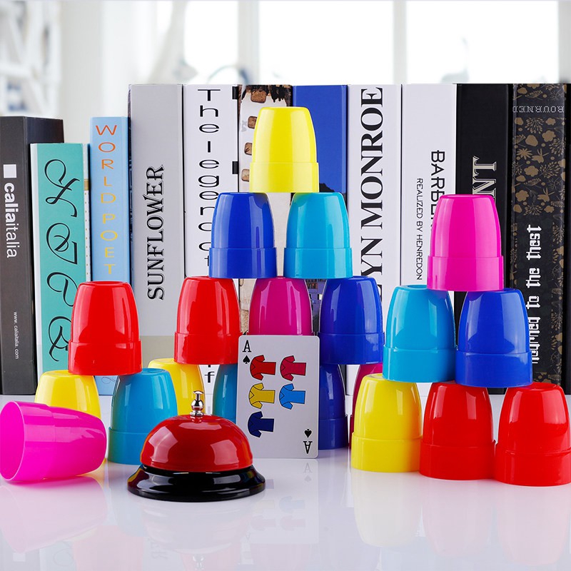 Family Classic Board Game 2-6 Players Speed Cups Stacking Game Card Funny Party Challenge Quick Cups Game For Child Gift