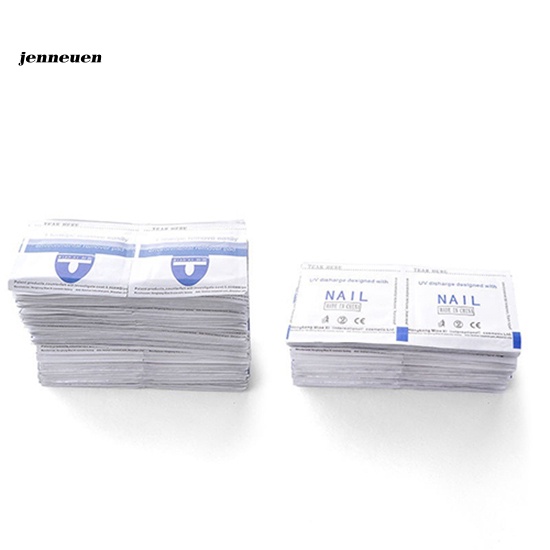 [Hàng mới về] Set 100 túi lá nhôm đựng dung dịch tẩy sơn móng tay nhanh chóng