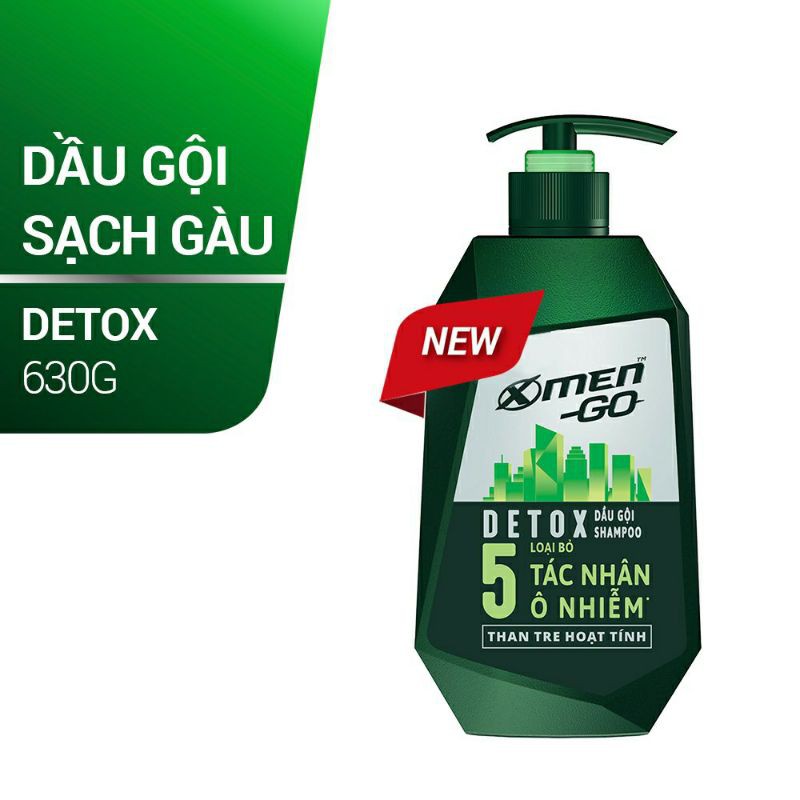 Dầu gội XMEN GO 630g Detox/ Fefresh