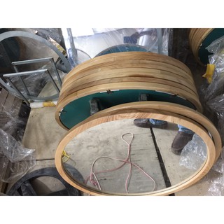 GƯƠNG TRÒN VIỀN GỖ SỒI