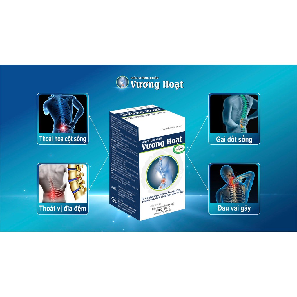 Viên xương khớp Vương Hoạt - hỗ trợ giảm thoái hóa cột sống, gai cột sống, thoát vị đĩa đệm - cvspharmacy
