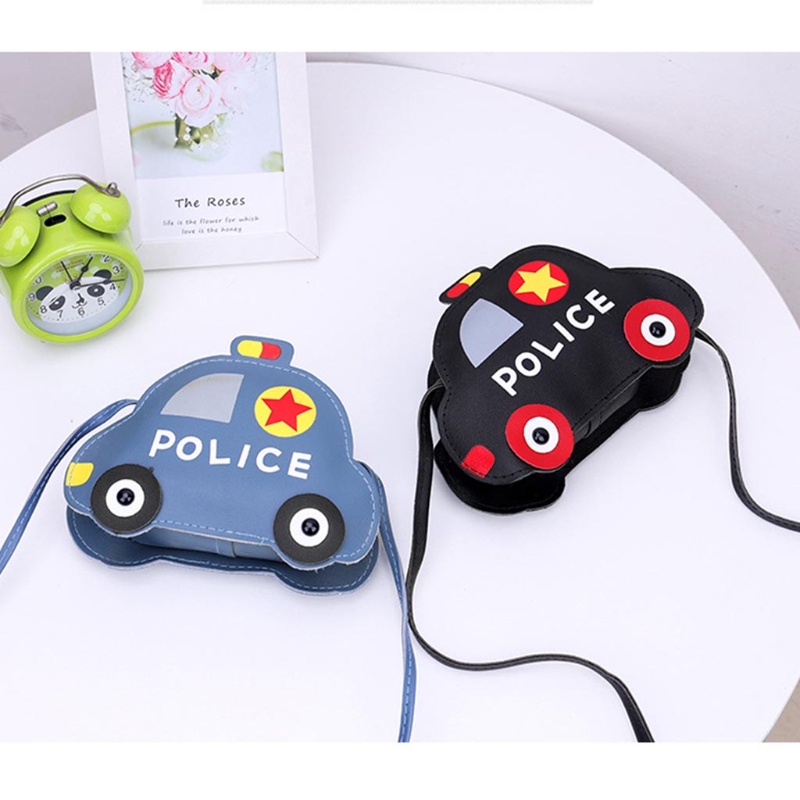 Túi Đeo Chéo Da Pu Hình Xe Hơi Hoạt Hình Đáng Yêu Dành Cho Bé