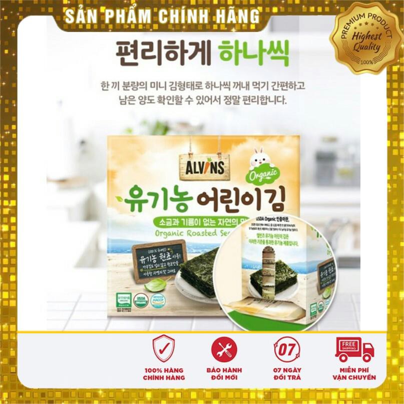 Rong Biển Tách Muối Ăn Liền ORGANIC ALVIN date 2022/07