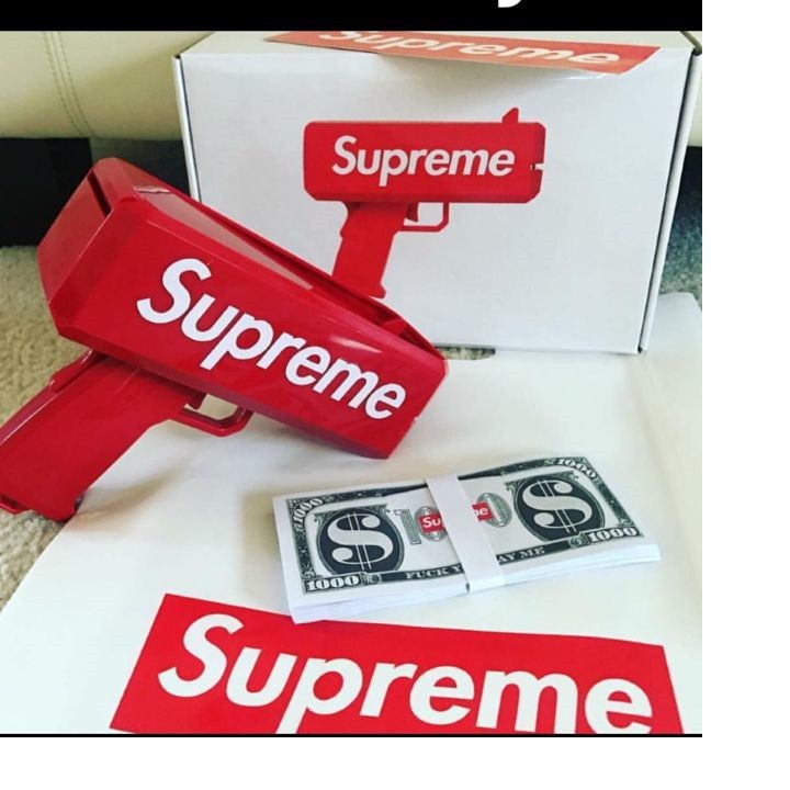 [FREESHIP] Súng Bắn Tiền Supreme Đồ Chơi Giải Trí + Tặng 100 Tờ Tiền Đô.