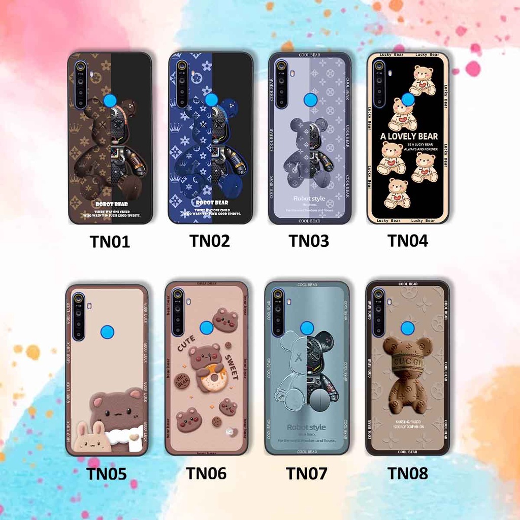 Ốp Realme 5 / 5 Pro / C3 bear brick, gấu đáng yêu, dễ thương