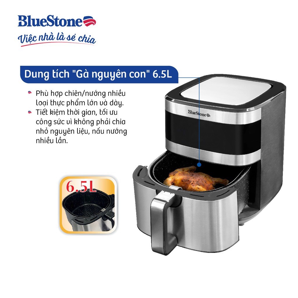 Nồi Chiên Không Dầu BlueStone AFB-5885  - Hàng chính hãng - Bảo hành 24 tháng