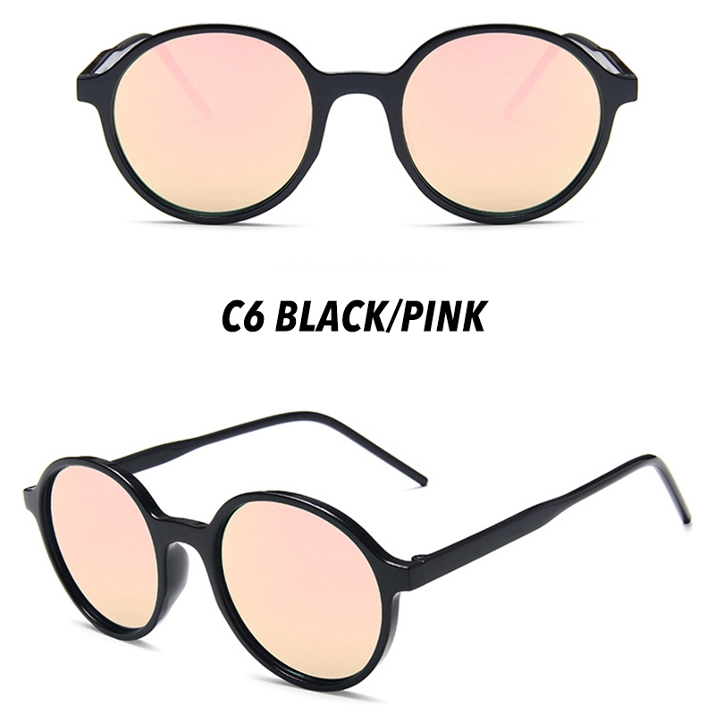 Kính Mát Gọng Tròn Màu Sắc Ngọt Ngào Chống Tia Uv400