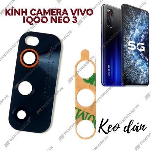 Mặt kính camera vivo iqoo neo 3 có sẵn keo dán