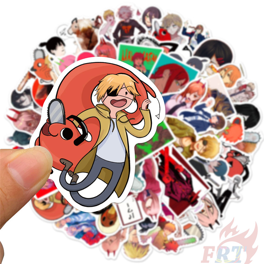 ❉ Chainsaw Man Series 02 - Anime Pochita Stickers ❉ 50Pcs/Set DIY Fashion Mixed Luggage Laptop Skateboard Doodle Stickers