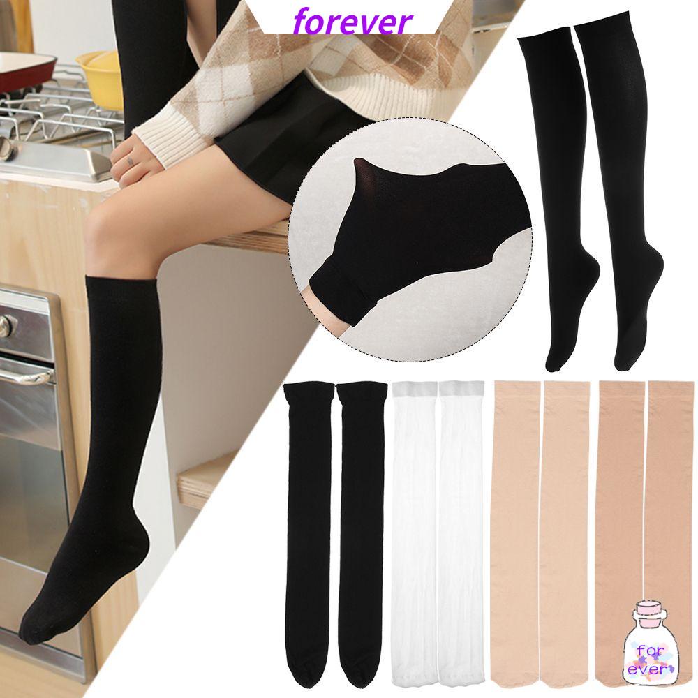 FOREVER Women's Socks Girls Fashion Opaque Over Knee Thigh High Elastic Sexy Stockings