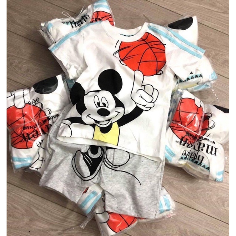 Bộ cộc tay Little maven cho bé trai size từ 12-24 cân