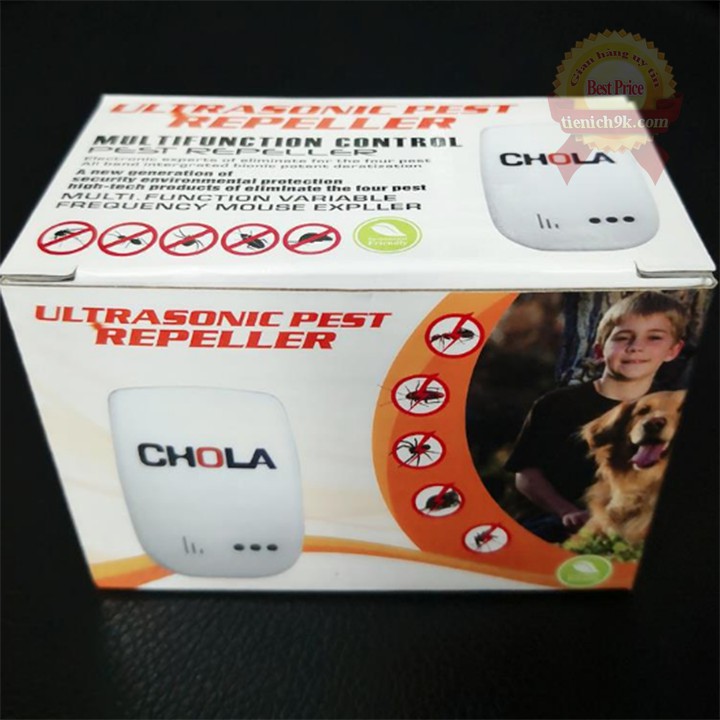 Máy đuổi muỗi côn trùng siêu âm mini ChoLa Cao Cấp không dây an toàn cho bé