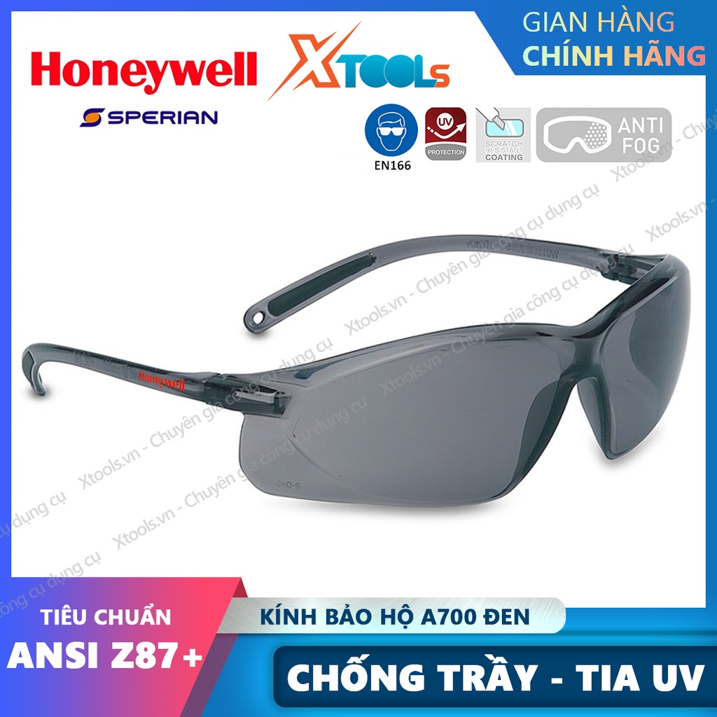 Kính bảo hộ Honeywell A700 Mắt kính chống bụi, chống tia UV, chống trầy xước, đọng sương