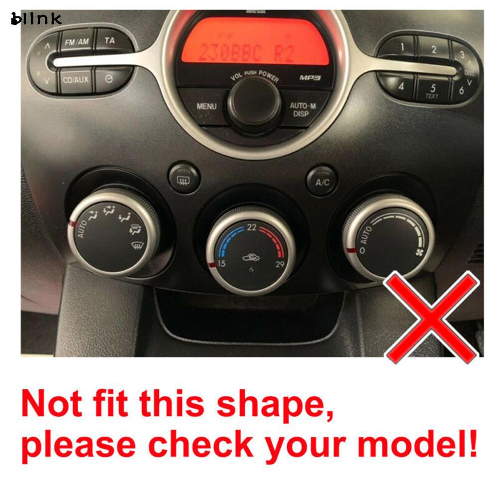 Set 3 nút vặn điều chỉnh máy điều hòa xe hơi bằng hợp kim nhôm cho Mazda 2 M2