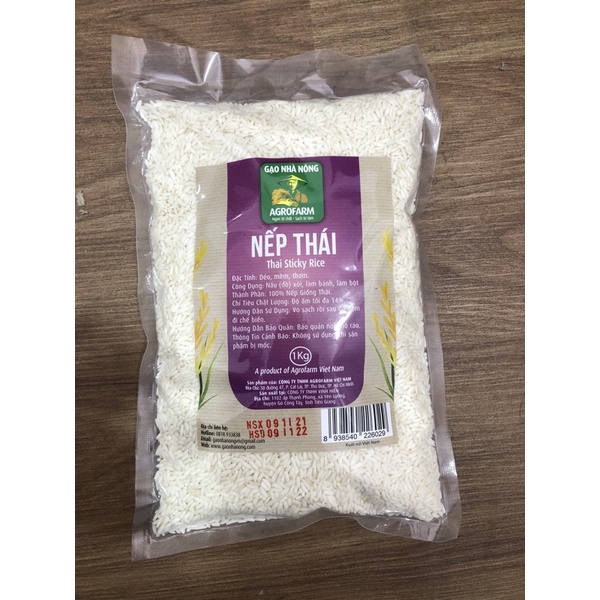 Gạo nếp Thái Agrofarm túi 1kg