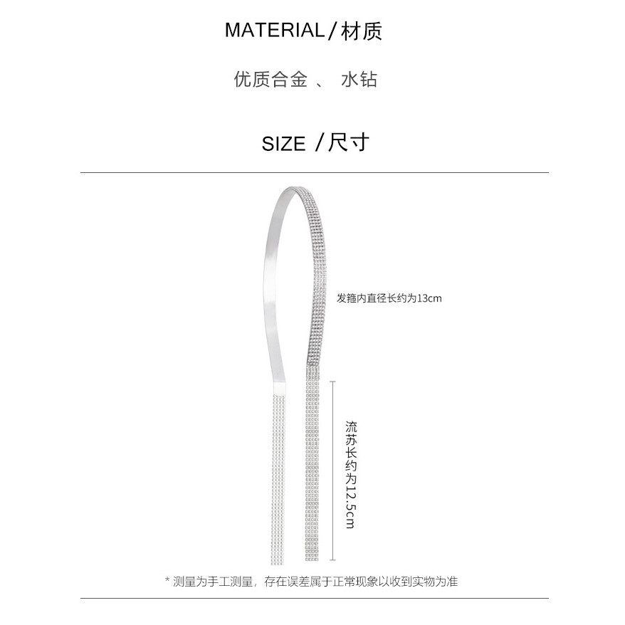 Bán Chạy Băng Đô Cài Tóc Đính Đá Tua Rua Siêu Lấp Lánh Phong Cách Dongdaemun Fairy Mori Thời Trang Hàn Quốc