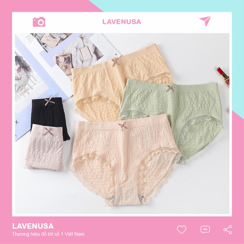 Quần lót nữ cotton cao cấp kháng khuẩn mềm mại thoáng khí LAVENUSA QL50
