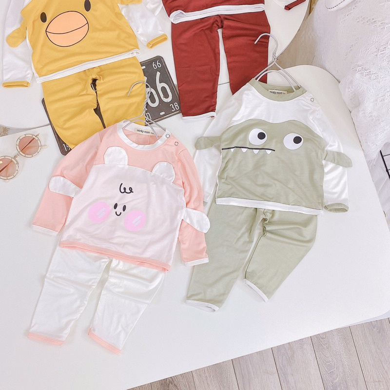 Bộ Dài Tay Thun Lạnh- Bộ Thun lạnh Minky Mom Hình Thú