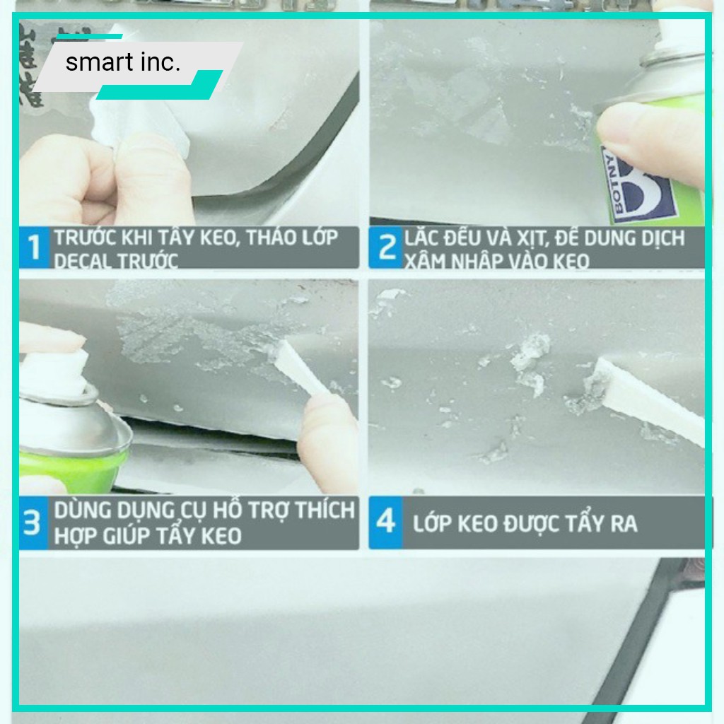 Bình Xịt Tẩy Keo Dán Băng Dính 3m Chuyên Dụng Sticker Remover Chai Dung Dịch Rửa Sạch Vết Keo Decal Nhựa Đường