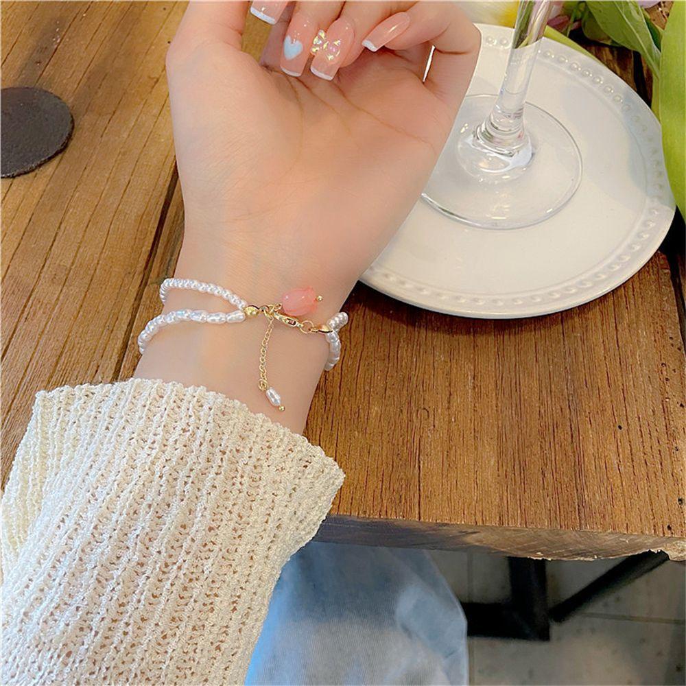 Vòng Đeo Tay Hai Lớp Họa Tiết Hoa Lãng Mạn Thời Trang Cho Nữ