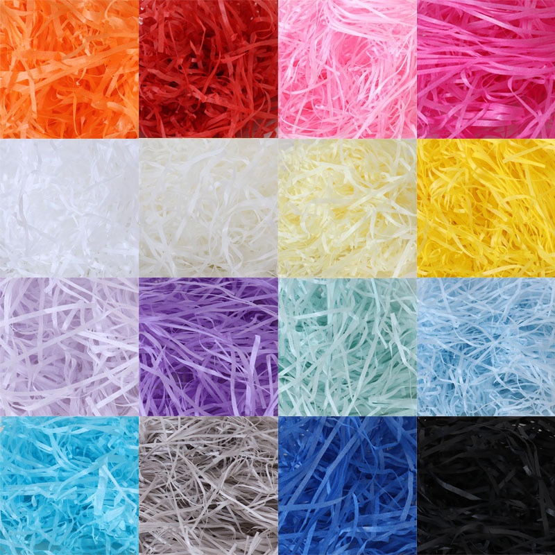 Giấy rơm, giấy lót hộp quà, raffia nhiều màu - phụ kiện hộp quà tặng xinh xắn lung linh