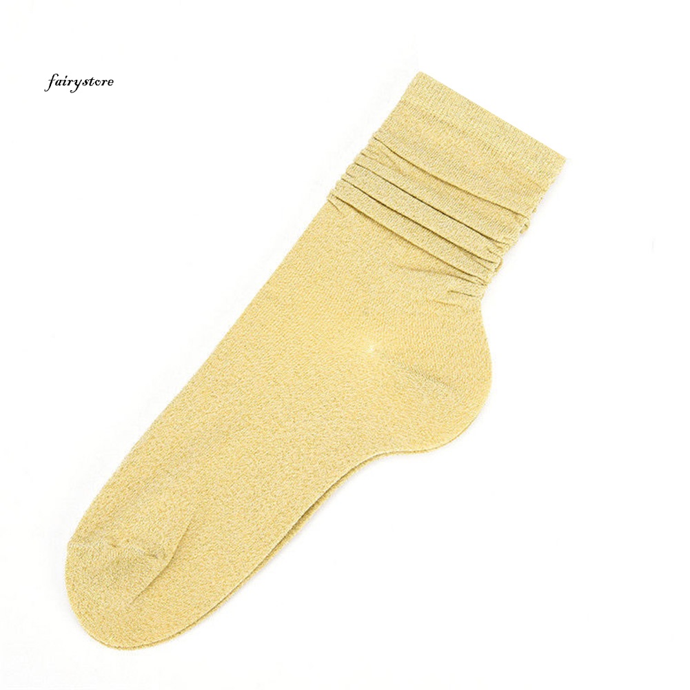 Vớ Màu Trơn Đính Kim Tuyến Lấp Lánh Thời Trang Thu Đông Cho Nữ