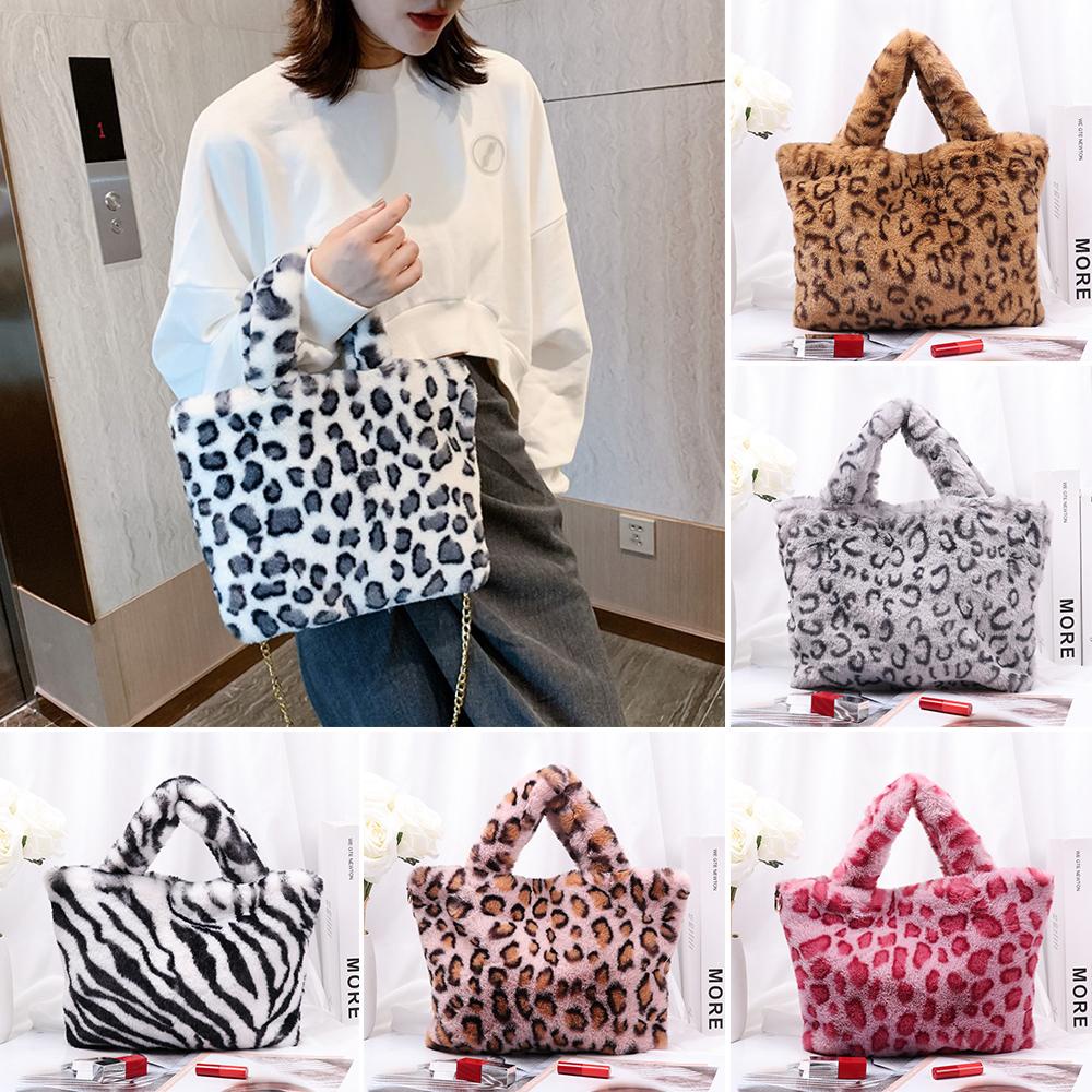 BSUNS Túi Xách Đeo Vai Cỡ Lớn In Họa Tiết Da Báo Phối Dây Xích Thời Trang Mù