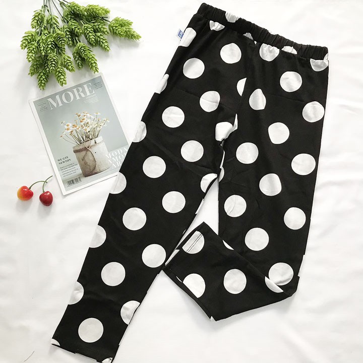 Quần legging dài bé gái từ 24- 44kg thun cotton 4 chiều - QG36