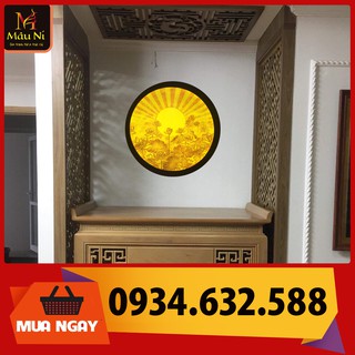 Đèn thờ mâu ni tròn nhiều cỡ, in tranh trúc chỉ 198, đèn vách ban thờ, để sau tượng phật
