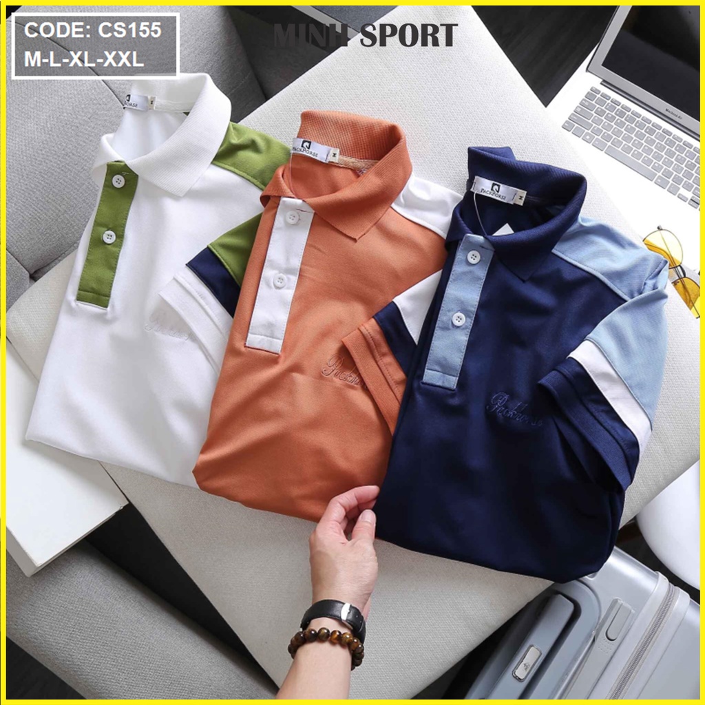 Áo Thun Polo Nam Ngắn Tay Có Cổ Phối Nhiều Màu Đẹp, Mềm Mịn, Mặc Mát mã AO.56