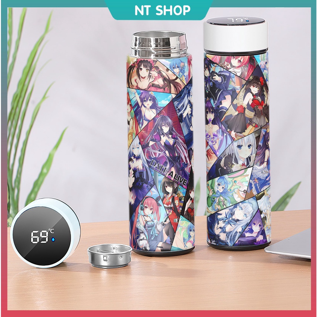 Bình Giữ Nhiệt Date A Live Lõi INOX (có đèn báo nhiệt độ)