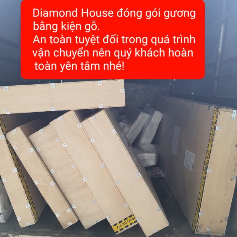 Gương tranh nghệ thuật Diamond House Art Design phôi Bỉ