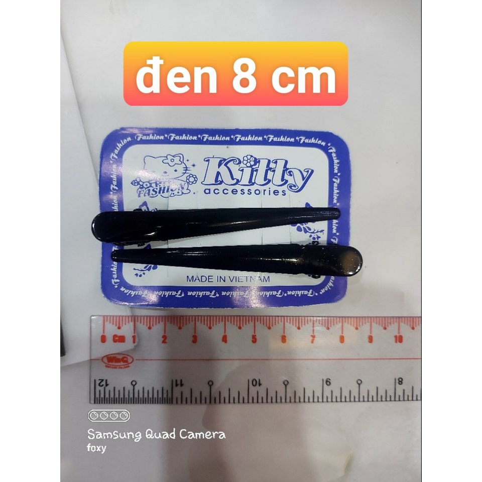 SET 2 KẸP MỎ VỊT KIM LOẠI ĐƠN GIẢN DÀI 6 CM và 8 CM