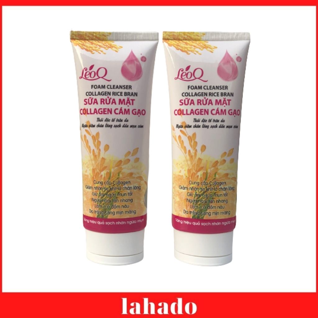 Sữa rửa mặt colagen cám gạo LeoQ 100ml