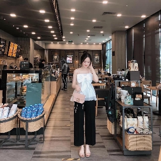 Sét Đồ Bộ Kiểu Nữ Đi Chơi Áo 2 Dây Voan Tơ Kết Nơ & Quần Thời Trang Nữ