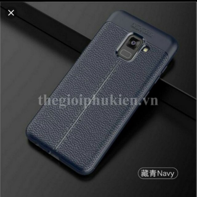 Ốp lưng giả da Auto focus cho samsung A8 2018