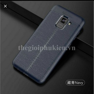 Ốp lưng giả da Auto focus cho samsung A8 2018