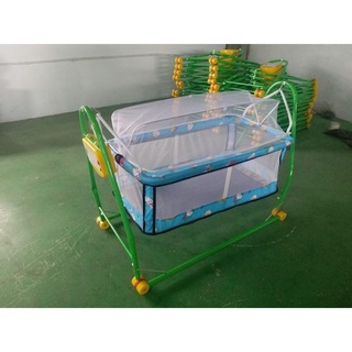 [SALE GIÁ RẺ] nôi điênn võng xếp cho bé nôi tự đua 2 trong 1